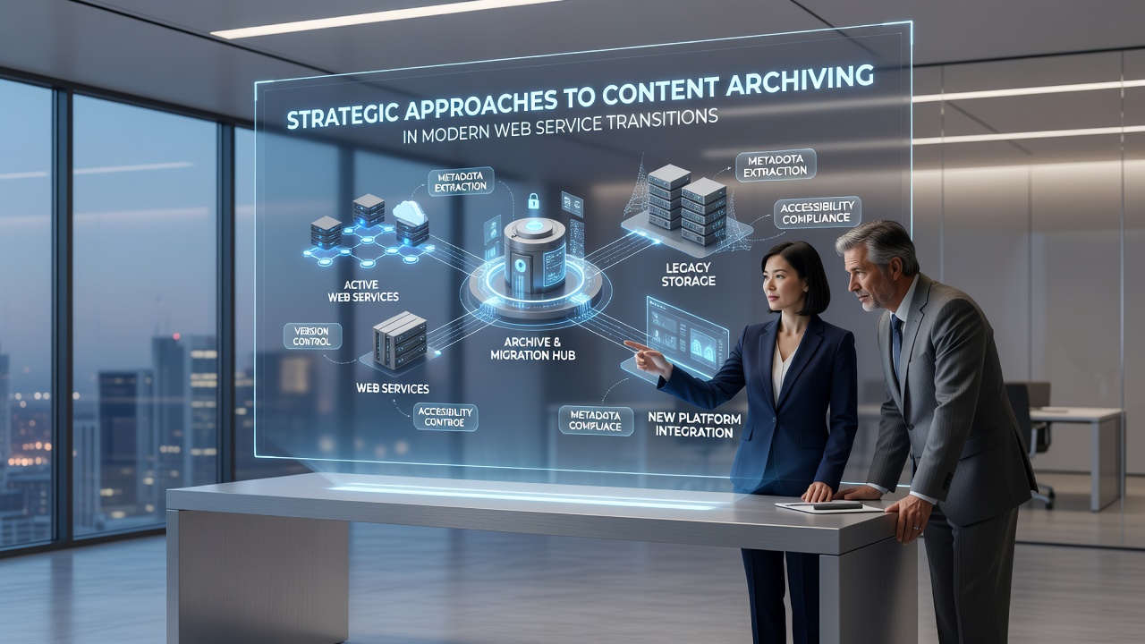 Technical implementation of archiving tools in web service transition projects